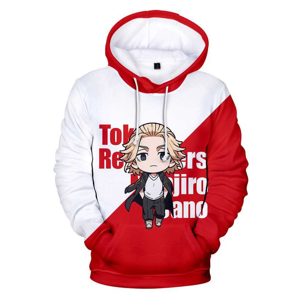 2021跨境 东京复仇者q版 3d数码时尚休闲潮流带帽卫衣男3d系列jn