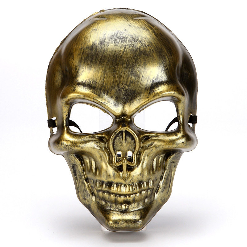 万圣节全脸骷髅战士面罩 恐怖面具 cs防护面具 穿越火线面具现货
