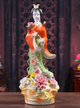 何仙姑陶瓷摆件家居八仙过海摆件