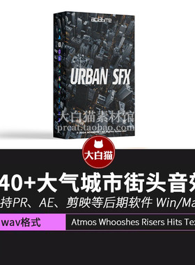 Acidbite出品140组高质量都市街头环境音效包气氛转场SFX文件音效