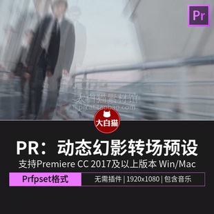 PR转场预设 14个动态冲击震动抖动推拉摇晃幻影重影Premiere特效