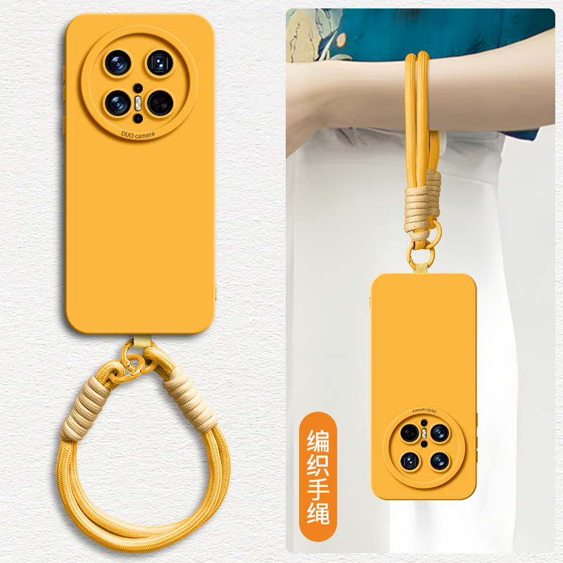 赠送手绳亲肤手感液态硅胶手机壳