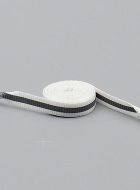 4M单面全息反光扁鞋带8mm黑白色1970s帆布鞋小白鞋潮流夜光鞋系带