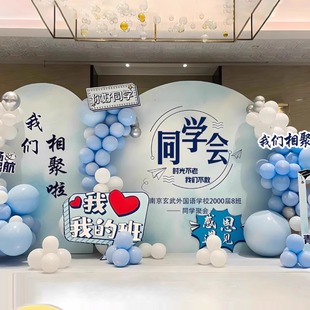 毕业季升学宴周年再聚首同学聚会背景墙气球kt板签名墙纪念kt板