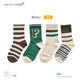 ins风潮牌2025春夏薄棉童袜男女童潮袜百搭无骨棉质中筒袜学生袜