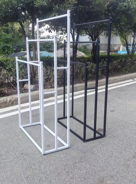 窗帘吊卡展示架落地围巾丝巾架裤子布料挂架展会包装纸收纳架移动