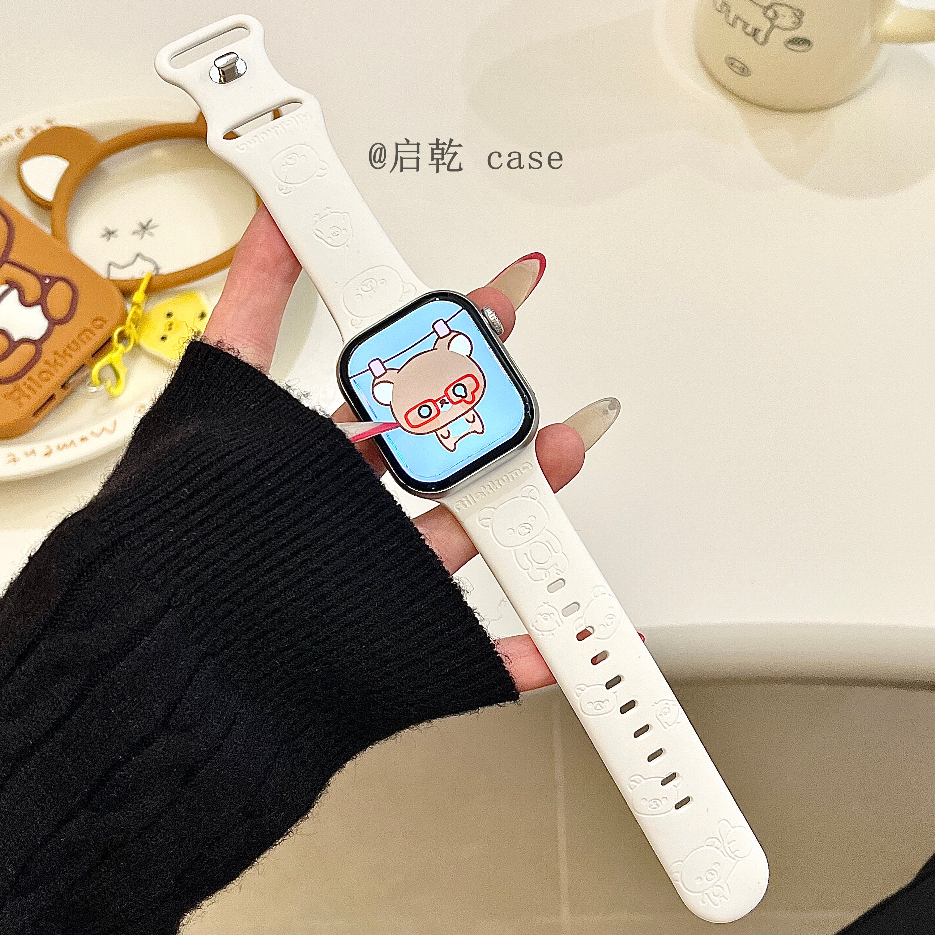适用苹果手表表带硅胶图片
