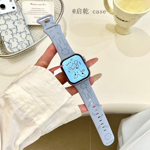 适用苹果手表表带硅胶