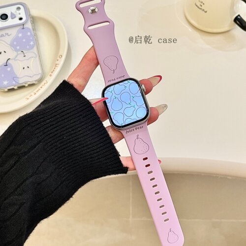 适用苹果手表表带硅胶