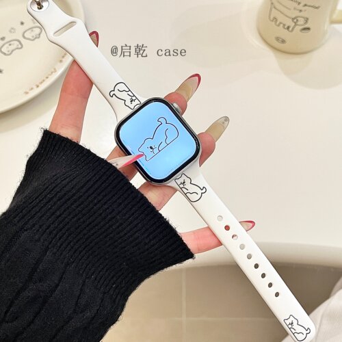 适用苹果手表表带硅胶