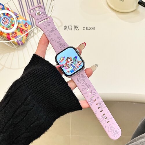 适用苹果手表表带硅胶
