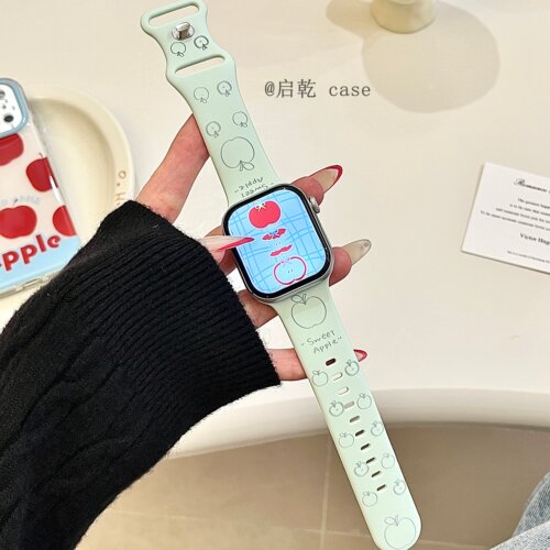 适用苹果手表表带硅胶