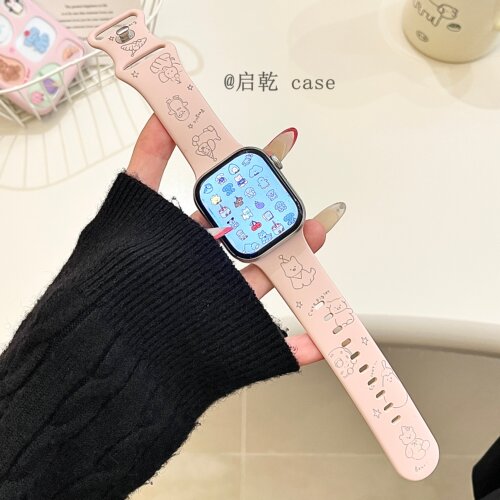 适用苹果手表表带硅胶