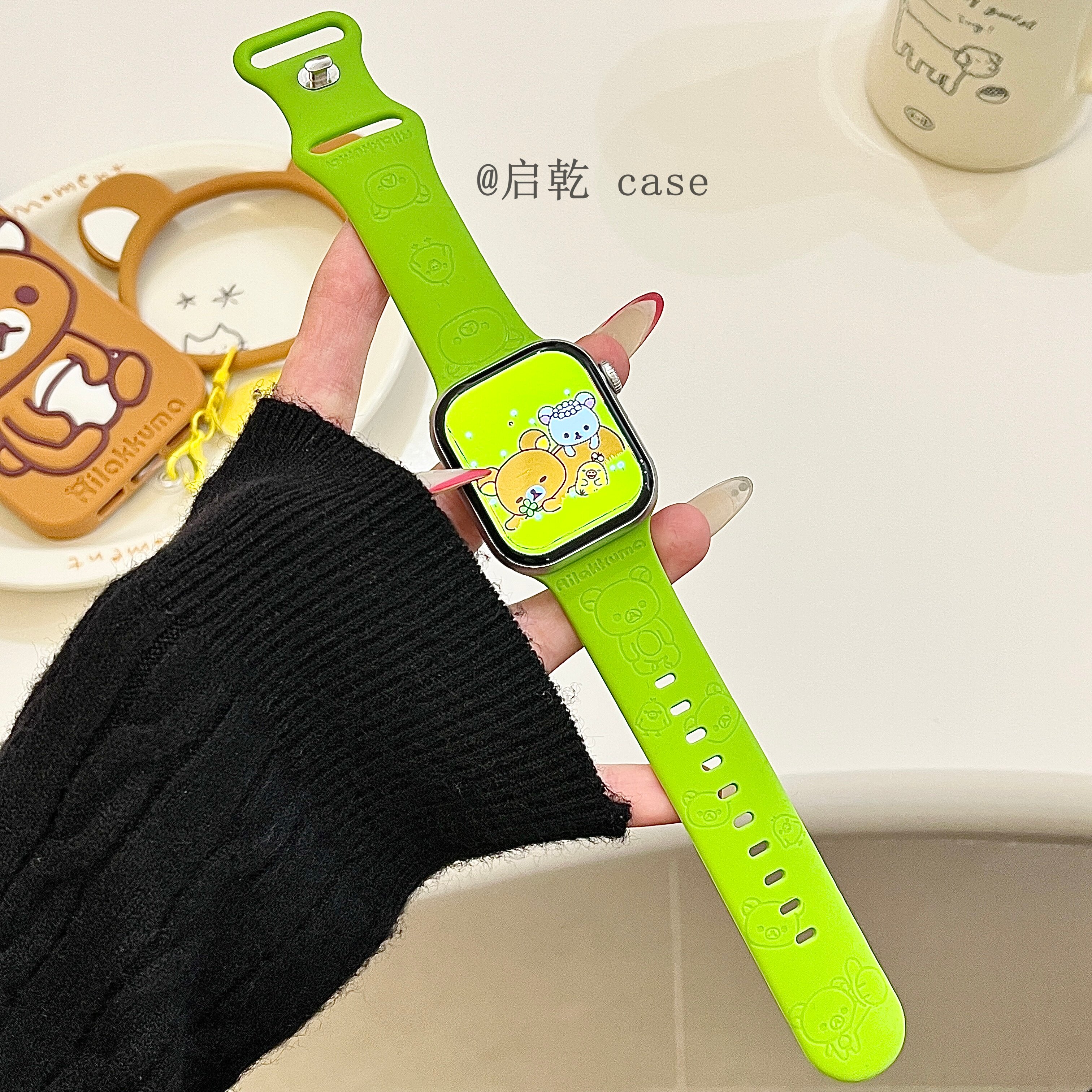 适用苹果手表表带硅胶图片