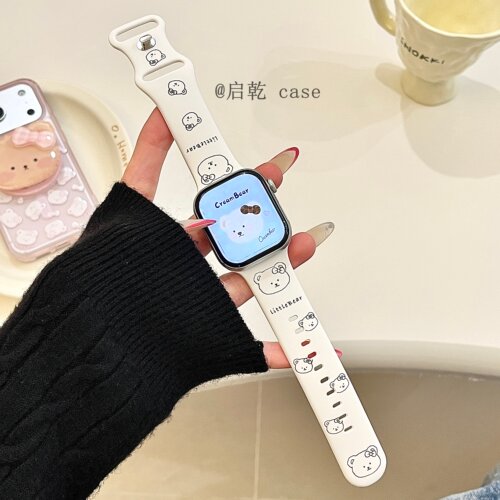 适用苹果手表表带硅胶