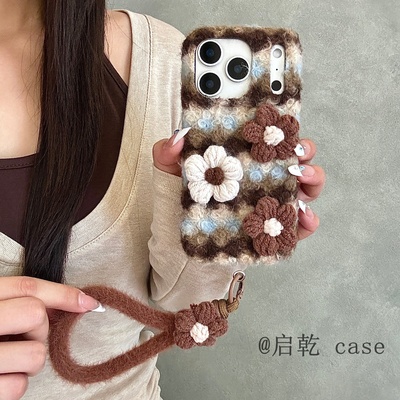 适用苹果手机壳|毛绒软壳