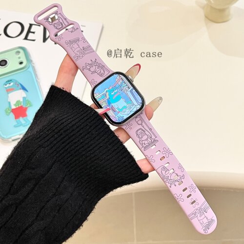 适用苹果手表表带硅胶
