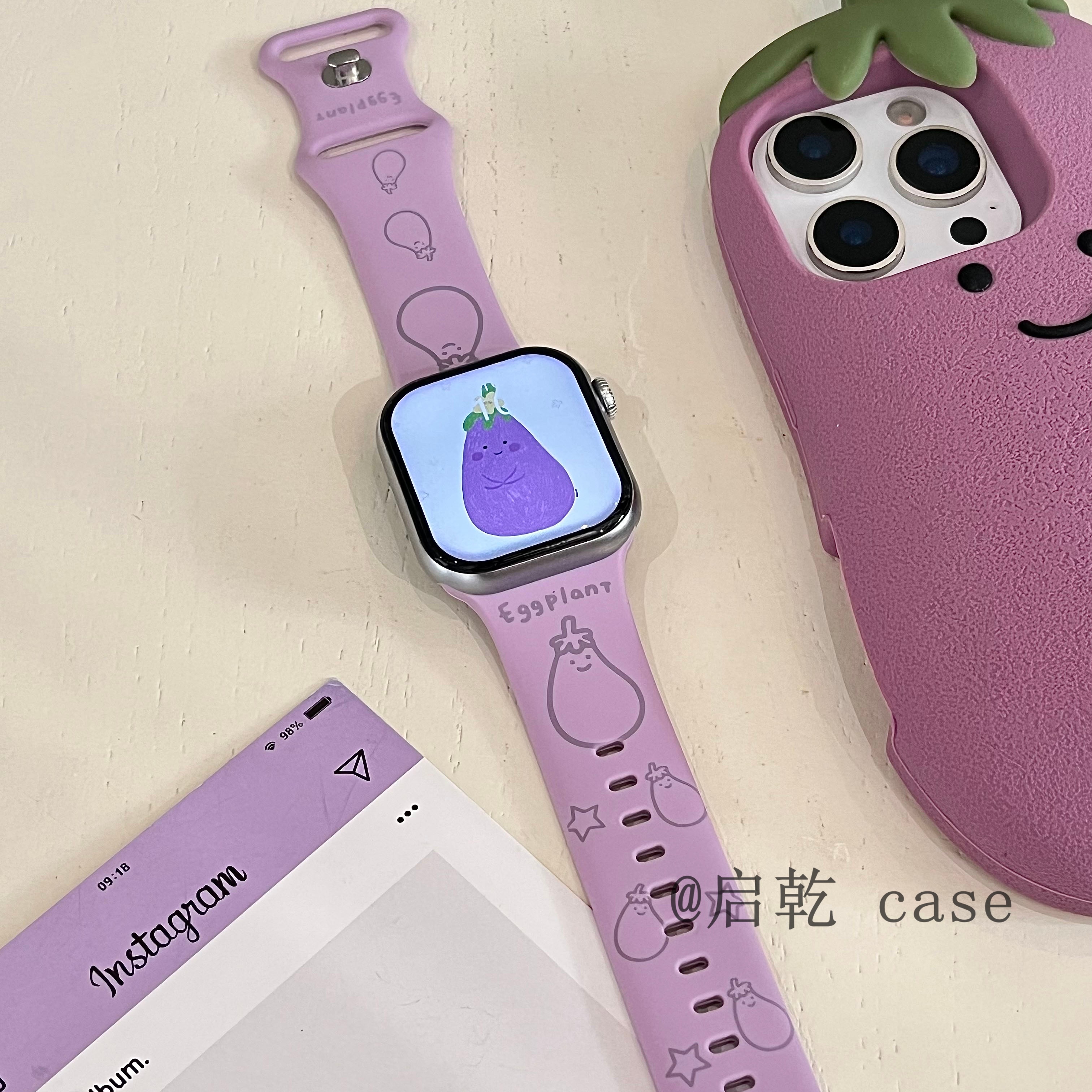 适用苹果手表表带硅胶