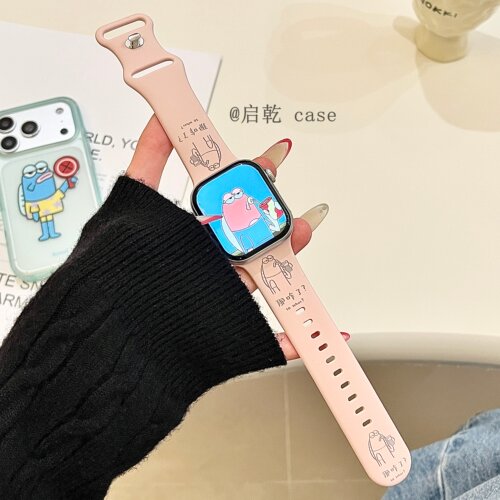 适用苹果手表表带硅胶