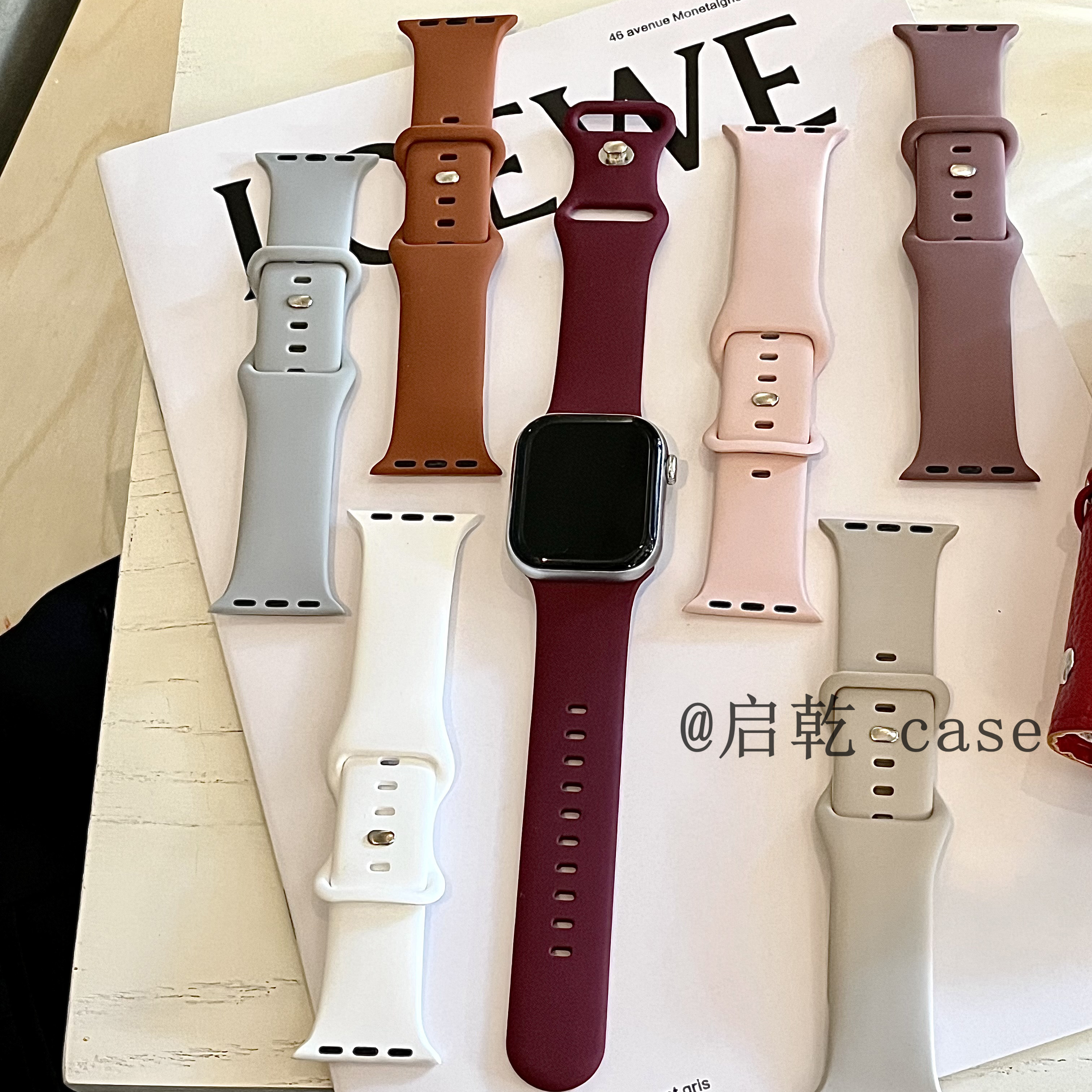 适用苹果手表表带硅胶