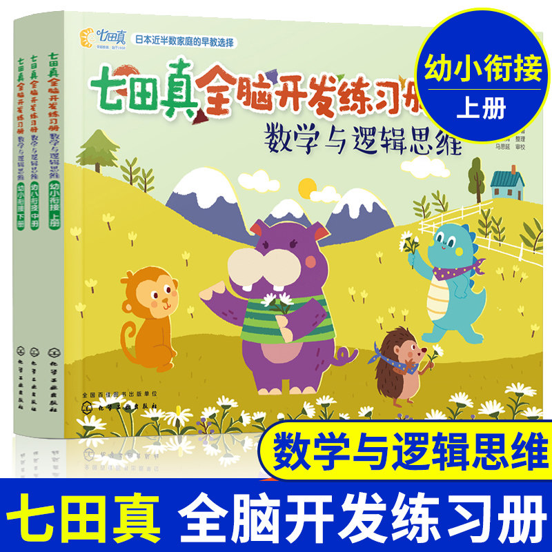 七田真全脑开发练习册 数学与逻辑思维 幼小衔接 共3册 宝宝早教启蒙认知思维训练 语言逻辑左右脑开发书籍 儿童幼儿专注力训练书