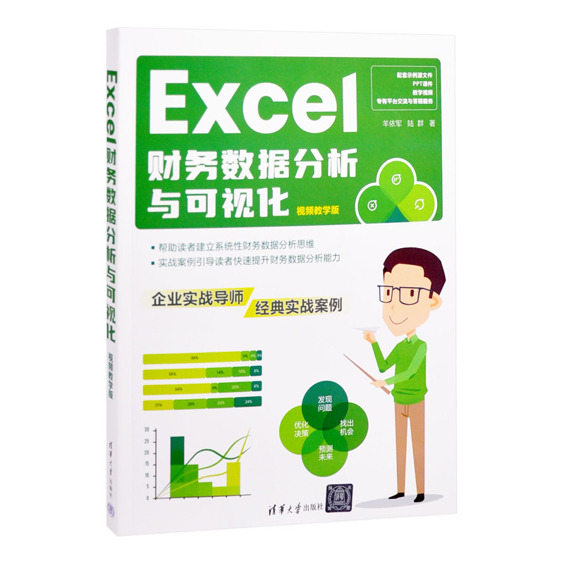 Excel财务数据分析与可视化（视频教学版）羊依军 陆群办公自动化软件（新）清华大学出版社有限公司新华书店正版