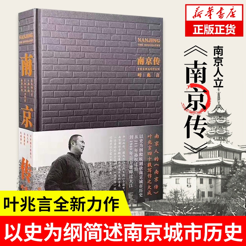 南京传 叶兆言 南京人立南京传以史为纲简述南京城市历史六朝古都兴衰荣辱发展史 译林中国历史地方史正版书 新华书店正版书籍