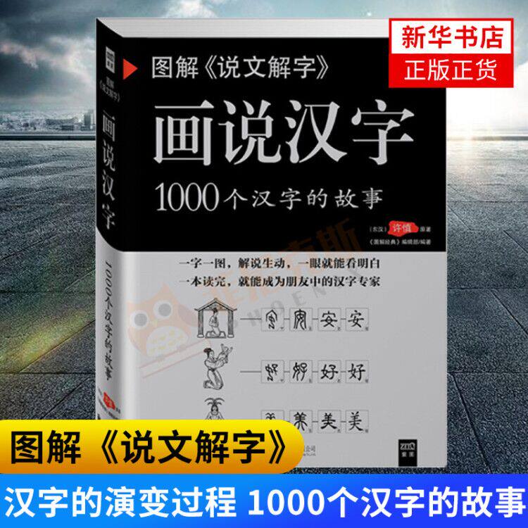 图解说文解字画说汉字1000个汉字的故事 许慎著 精辟图说展示汉字演变
