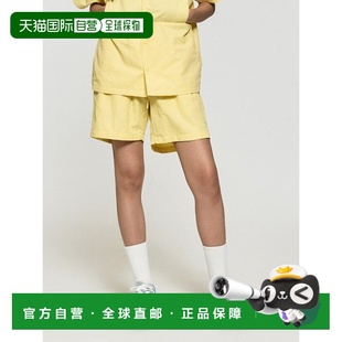 韩国直邮GOALSTUDIO 必备小徽标防撕裂短裤-淡黄色