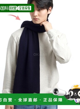 韩国直邮Lacoste拉科斯特围巾披肩男女款海军蓝色保暖RE0058-166