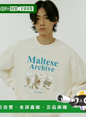 韩国直邮WAIKEI韩国小众设计师狗狗图案时尚日常卫衣YK22SSTS01