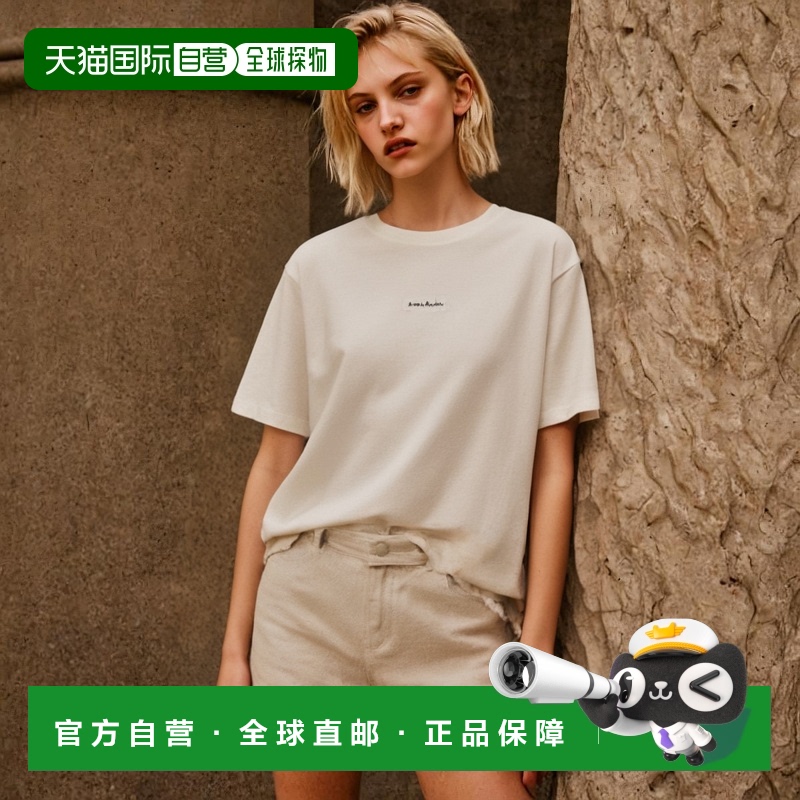 韩国直邮ACNE STUDIOS 女式徽标短袖 T 恤-光白色/AL0135183女装