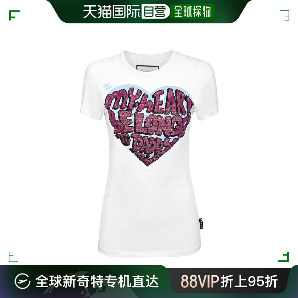 韩国直邮PHILIPP PLEIN24SS长袖T恤女SADC WTK3116 PJY002N01WHIT