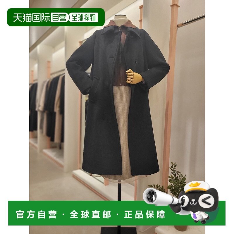 韩国直邮[ITMICHAA] 女款 正装风格 双排扣设计 大衣外衣 (ITOCWH