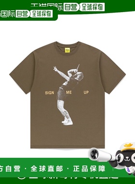 韩国直邮MAHAGRID 男士T恤MG2EMMT521DBR SIGN ME UP TEE BROWN(M