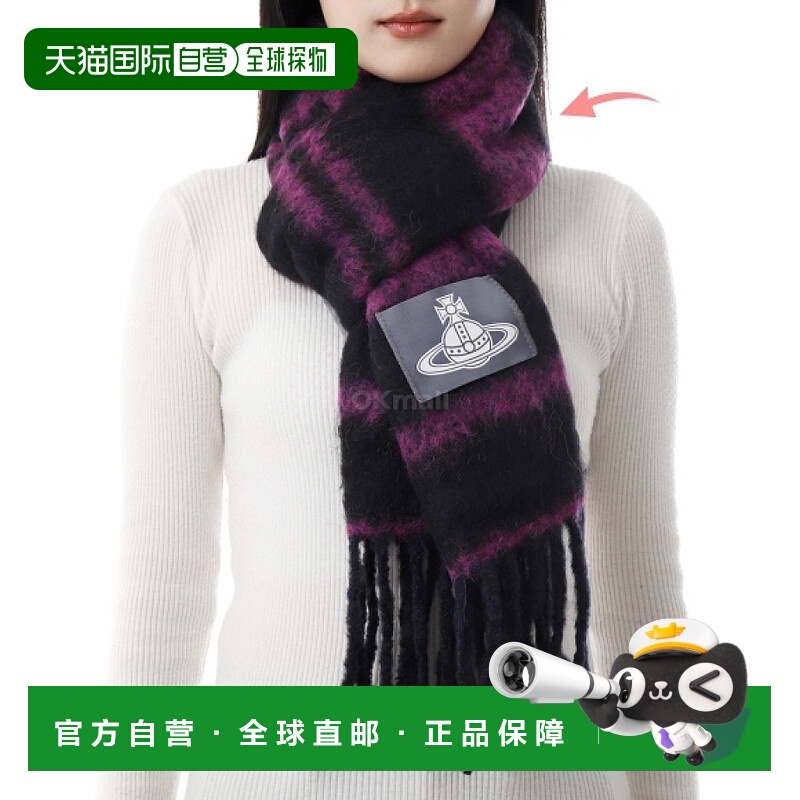 韩国直邮Vivienne Westwood 粗条纹围巾 (8103014F W01BN J401)