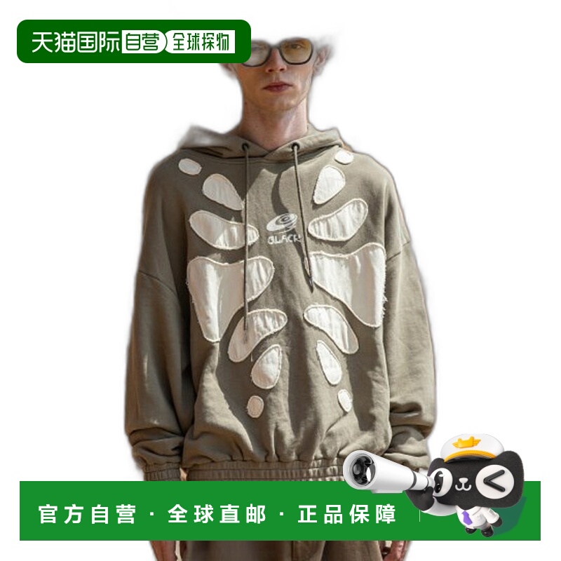 韩国直邮GLACK 公用连帽衫GHD003GR纯棉休闲时尚潮流百搭 高级感