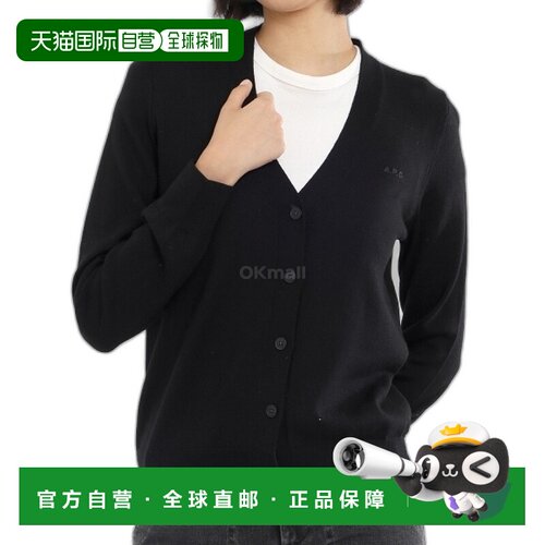 韩国直邮A.P.C  徽标开衫 羊毛材质 女士秋季开衫 WVAWM F22258 L