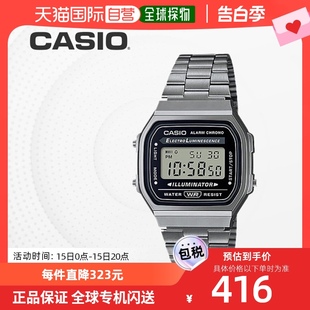 智能腕表 韩国直邮Casio A168WGG 金属 腕表 情侣手表 复古 时尚