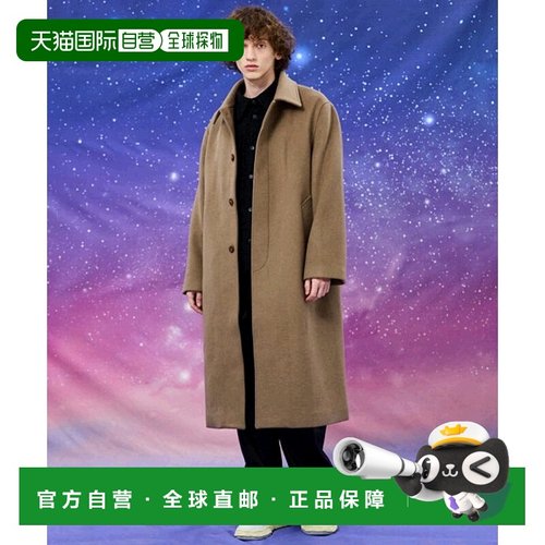 韩国直邮WAIKEI韩国小众设计师狗狗图案时尚日常大衣YK22FWCT01