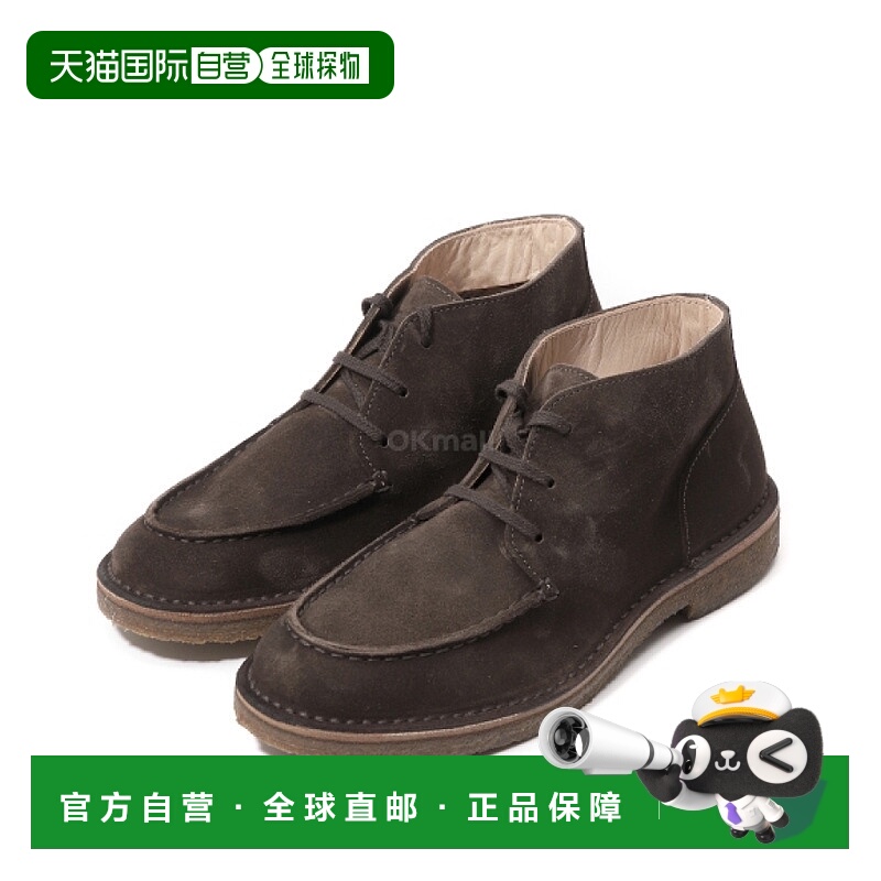 韩国直邮Astorflex皮革乐福鞋棕色绒面革复古系带平底舒适休闲