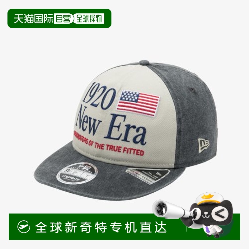 韩国直邮NEW ERA 公用帽子RC950 NE1920 WITH USA FLAG STONE BLA