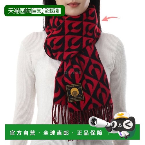 韩国直邮Marine Serre USC001ACWOV0045 BK97 围巾羊毛