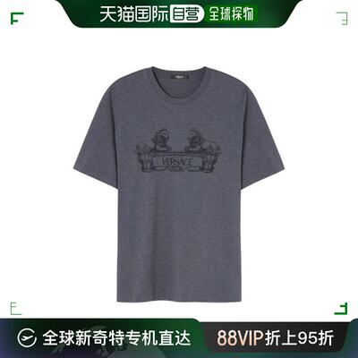 韩国直邮VERSACE24SS长袖T恤男1A09867 1013302 1E210GREY