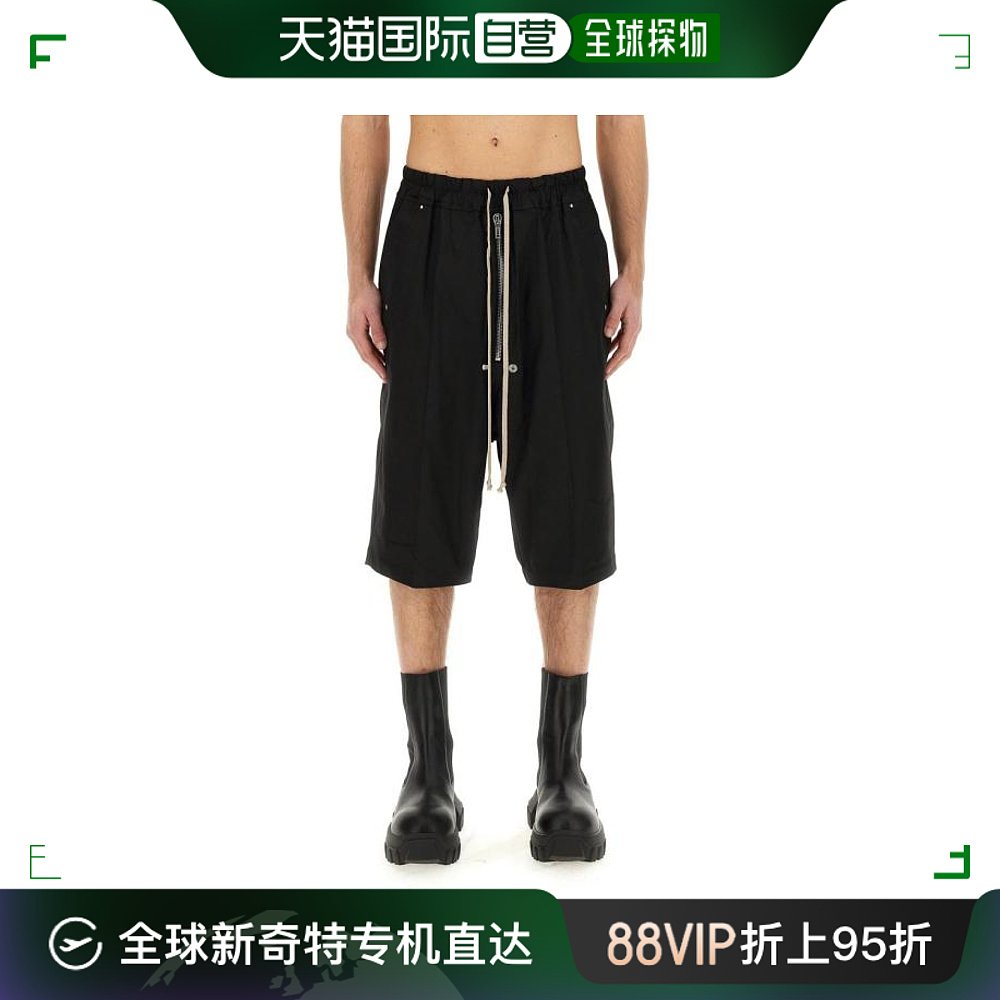 韩国直邮RICK OWENS24SS短裤男RU01D3349 TE09BLACK