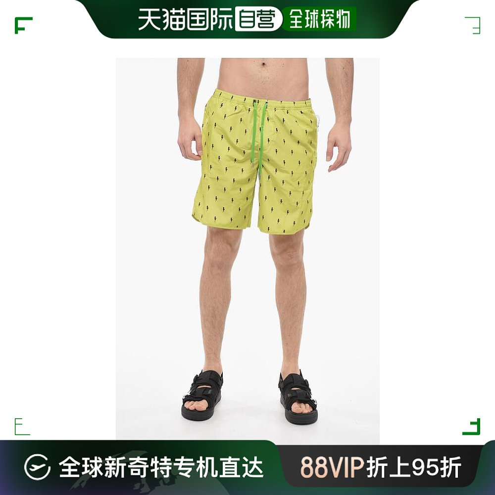 韩国直邮NEIL BARRETT游泳裤男PBCB011 U051 2722 Green