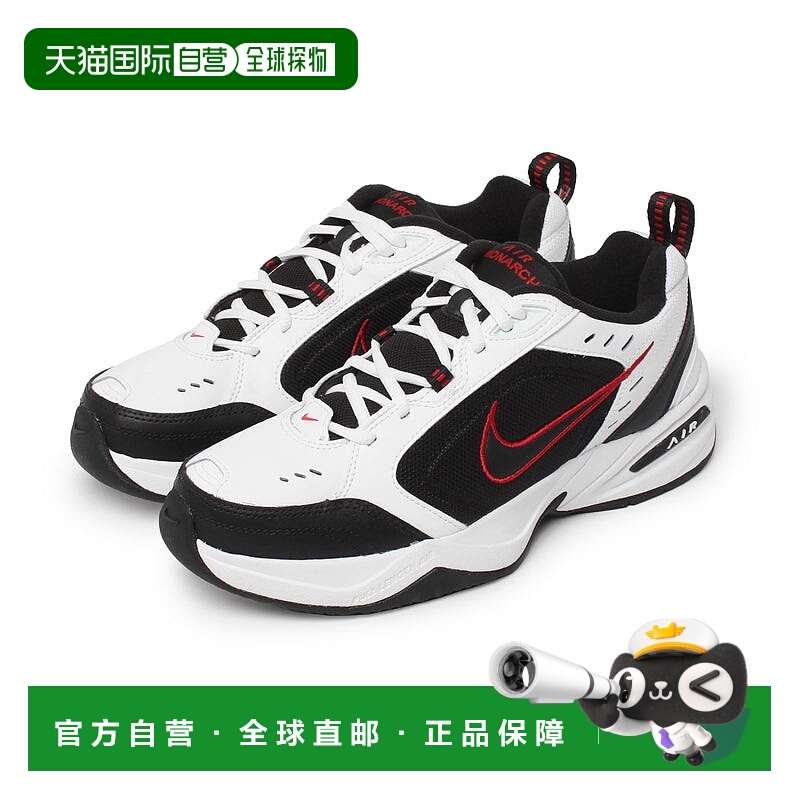 韩国直邮Nike Air Monarch 4 white black-varsity red 轻质 编织