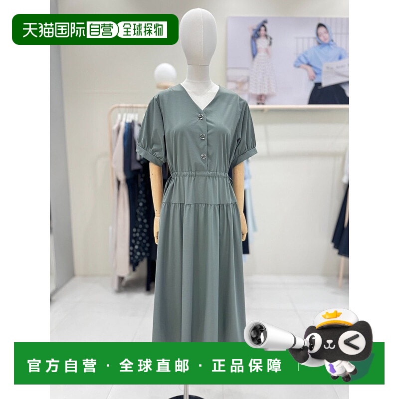 韩国直邮JJ JIGOTT [釜山店] [JJGOTT]V领收腰绳连衣裙GR6N0OP611