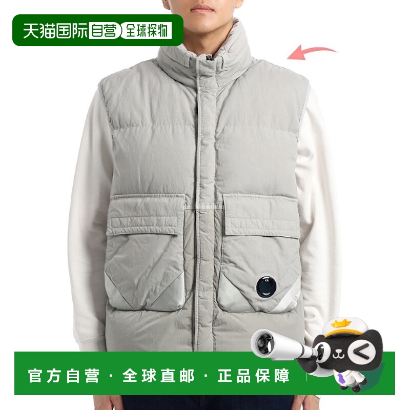 韩国直邮CP COMPANY Eco-Chrome R 混合连帽羽绒马甲 (19CMVE028A