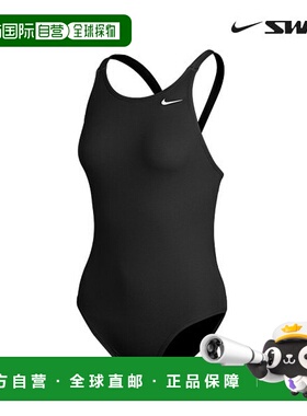 韩国直邮NIKE 游泳衣 Swim Answer Solid Fastback 高切连体泳衣